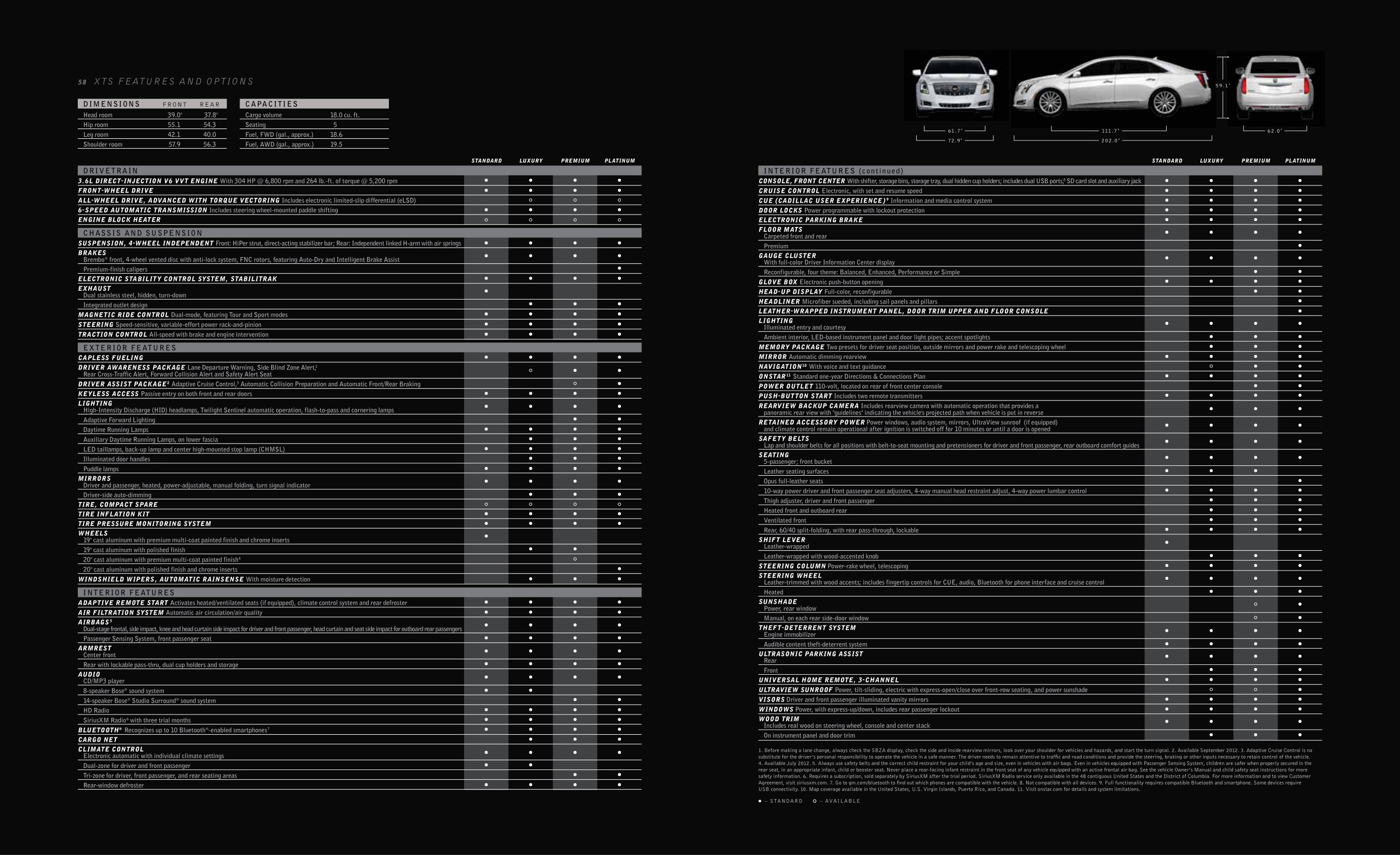 2013 Cadillac XTS Brochure Page 9